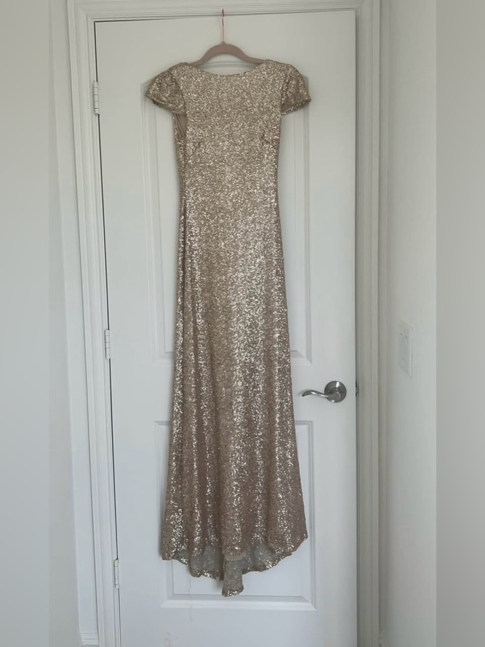 Sequined Gold Evening Gown